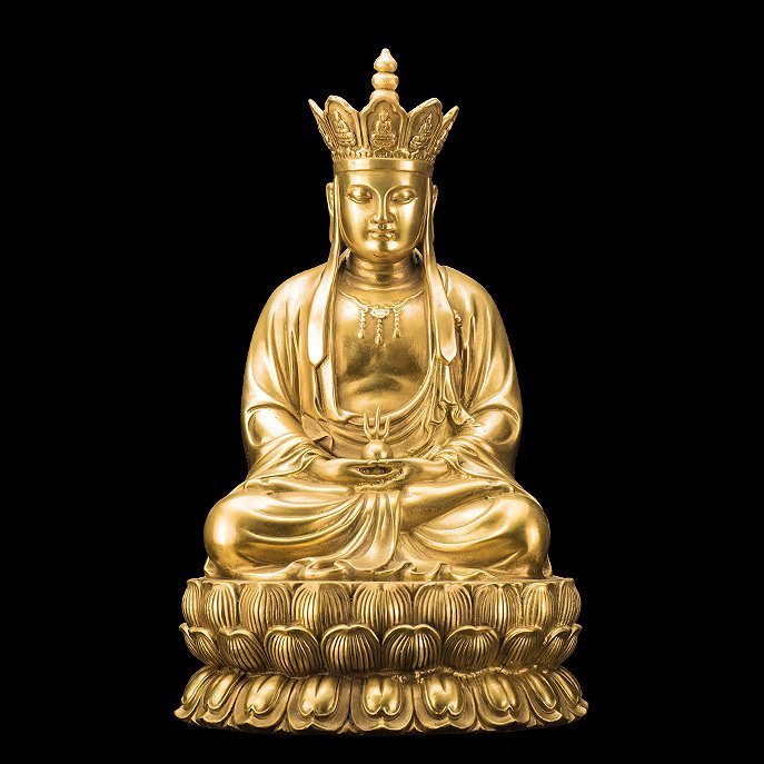 【睿智精品】銅佛像 神像 南無地藏王菩薩 法像莊嚴 銅製（GA-3087）