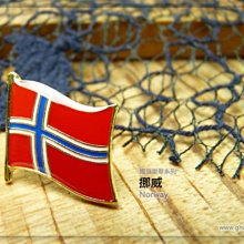 【國旗徽章達人】挪威國旗徽章/國家/胸章/別針/胸針/Norway/超過50國圖案可選