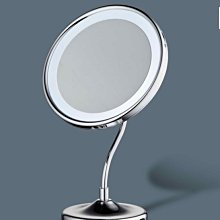 ~LZ麗緻衛浴~電池及插電二用式純銅桌上型LED燈燈鏡(哈哈鏡)暖白光