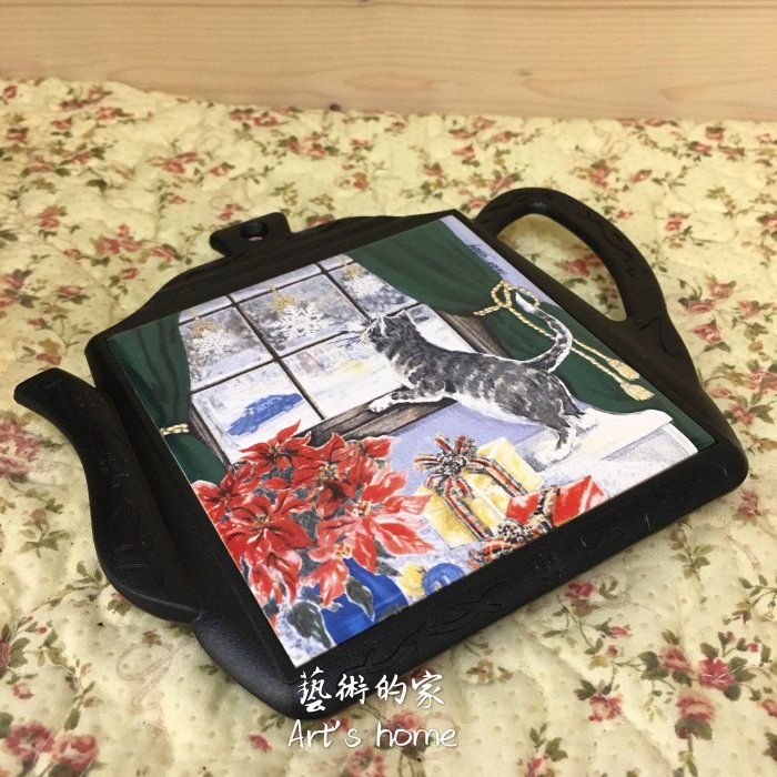 藝術的家生活雜貨傢飾家具-茶壺造型隔熱墊/鍋墊/壁飾貓咪系列