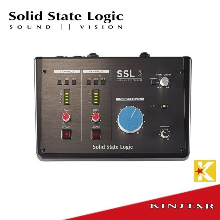 【金聲樂器】Solid State Logic SSL2 USB 2.0 錄音介面 錄音卡 2進2出