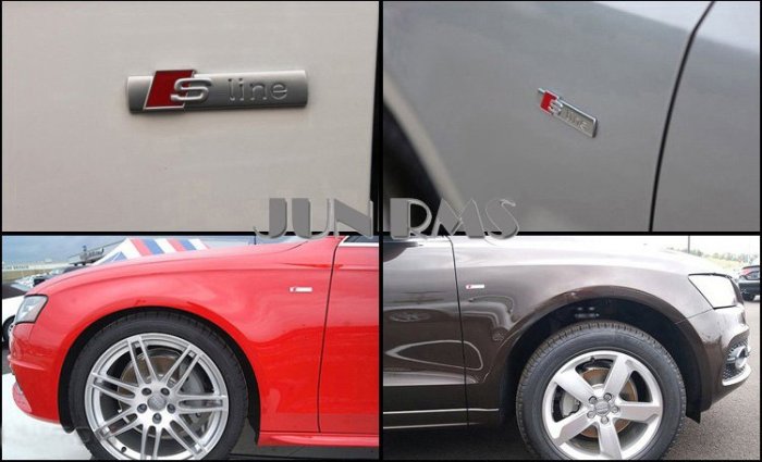 Audi 奥迪 A3 A4 A6 Q3 Q5 御用改装 Sline葉子板金屬銘牌 標誌