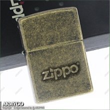 【ARMYGO】ZIPPO原廠打火機- NO.28994 (仿古鍍黃銅款)