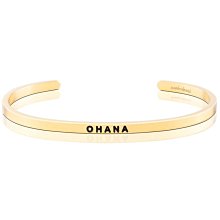 MANTRABAND 美國悄悄話 OHANA 一輩子的家人與支持 夏威夷文版 金色手環