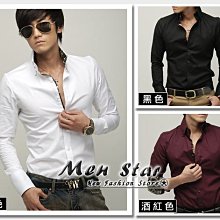 【Men Star】免運費 韓版燙金款修身襯衫 / 媲美 g2000 stage uniqlo tommy h&m ck
