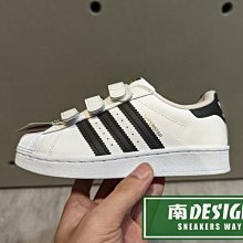 南🔥2022 7月 ADIDAS SUPERSTAR 經典 童鞋 白 黑 三條線 貝殼頭 魔鬼氈 EF4838