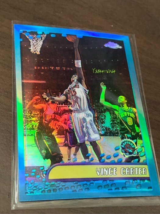 2001 Topps Chrome Refractor Vince Carter 金屬平行亮面