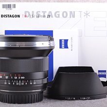【品光攝影】Carl Zeiss 蔡司 Distagon T* 18mm F3.5 ZE Canon FE#55280