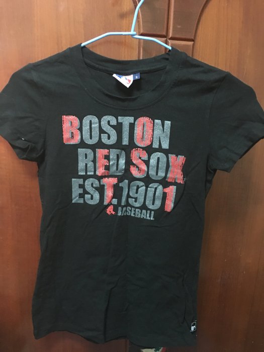 美國品牌真品 ＭLＢ大聯盟 短袖 T恤 球衣 波士頓紅襪隊 尺寸S 黑色