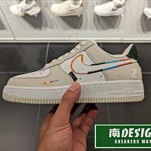 南🔥2023 9月 NIKE AIR FORCE 1 07 皮革 彩色勾 小勾 刺繡 女款 白灰 FN8924-111