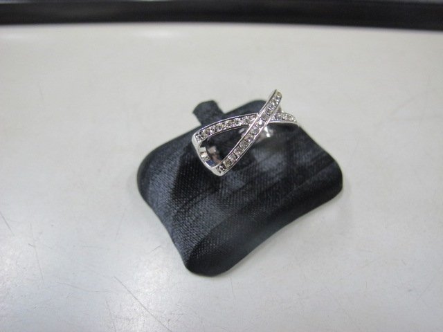 二手舖 NO.4623 鋼戒 水鑽 時尚造型戒指 便宜賣 首飾飾品