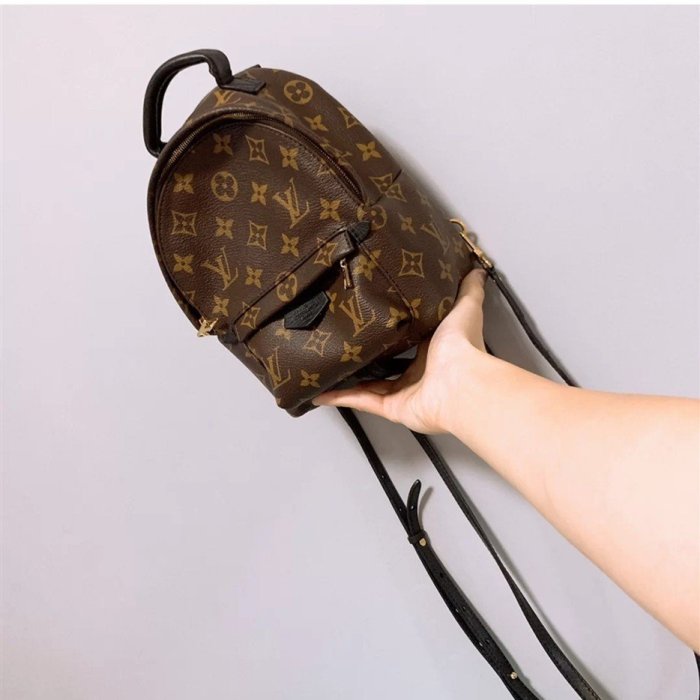 【二手】LV M41562 Palm Springs Mini Monogram 迷你 網美包 後背包 雙肩包