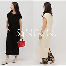 SaNDoN x『Ralph Lauren 』背後開叉設計法氏剪裁短袖口袋刺繡洋裝 SLY 230508