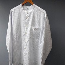 CA 日本品牌 UNIQLO 條紋 純棉 寬版 長袖襯衫 XXL號 一元標無底價P781