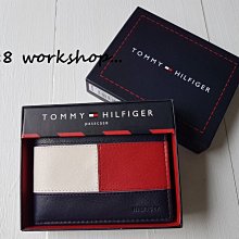 ☆【TH配件館】【TOMMY HILFIGER大LOGO對折皮夾】【TOMW001H1】(深藍色)