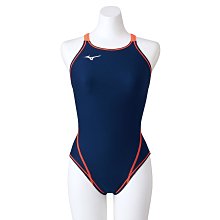 MIZUNO SWIM EXER SUITS 女童泳衣 連身式 N2MA846087 海軍藍x珊瑚【iSport愛運動】