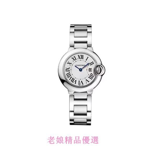 正品 98新 Cartier 卡地亞 藍氣球系列 女錶 石英錶  28mm  33mm 腕錶 w69010z4
