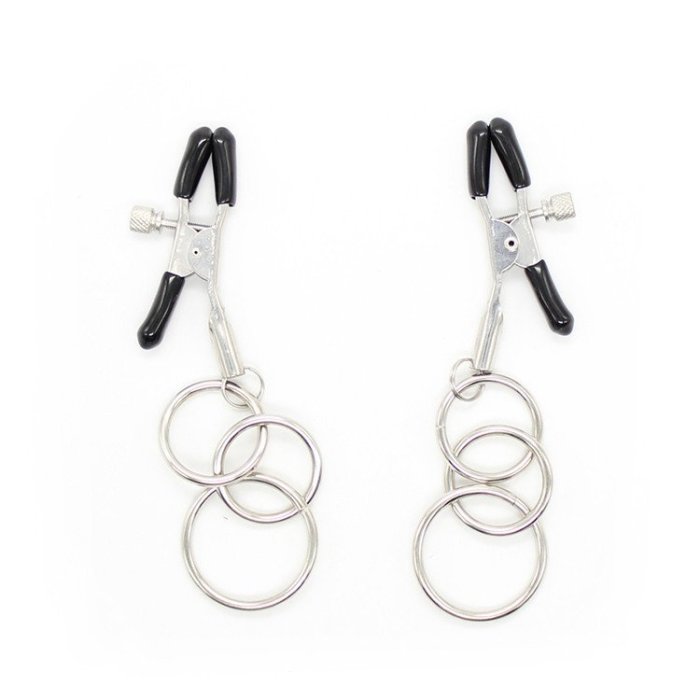 Steel metal Sexy breast nipple clamps clips flirting teasing