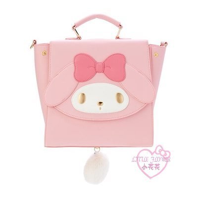 ♥小花花日本精品♥HelloKitty美樂蒂酷洛米大臉造型雙肩包側背包手提包多功能萬用包外出包42182801