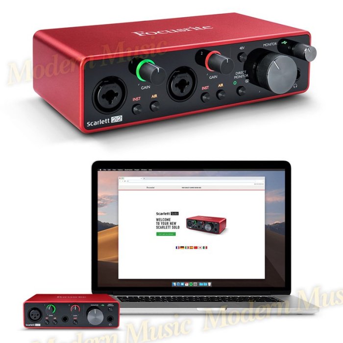 【現代樂器】免運！全新升級 Focusrite Scarlett 2i2 3rd 第三代 錄音介面 公司貨