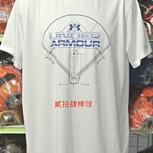 貳拾肆棒球-日本帶回UA Under Armour  heat-gear 野球場鑽石舞台短袖練習衣/XL60*80cm