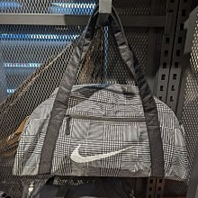 南🔥2023 10月 NIKE Gym Club 格紋圓筒包 行李袋 健身包 雙拉鍊 FB2857-133