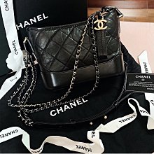 Chanel A91810 Gabrielle de Chanel 小型流浪包 鍊帶肩背包 黑