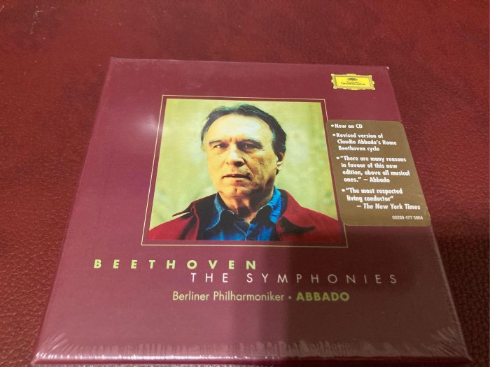 DG / BEETHOVEN 1-9 SYMPHONIES / ABBADO / BPO / 5CD / 全新未拆封