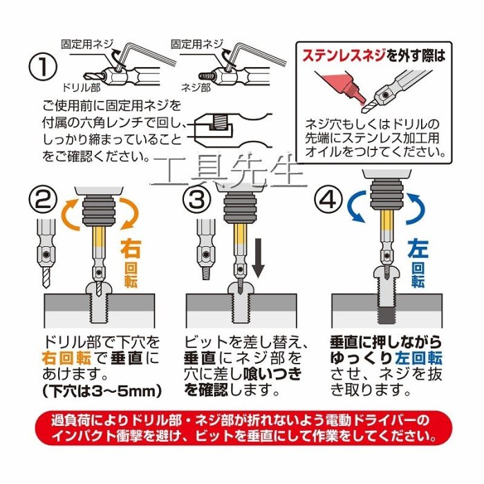 含稅價／ANH-S3【工具先生】安耐適 ANEX 日本製 三支組 斷頭螺絲 取出器 反牙螺絲 退螺絲器 退牙器