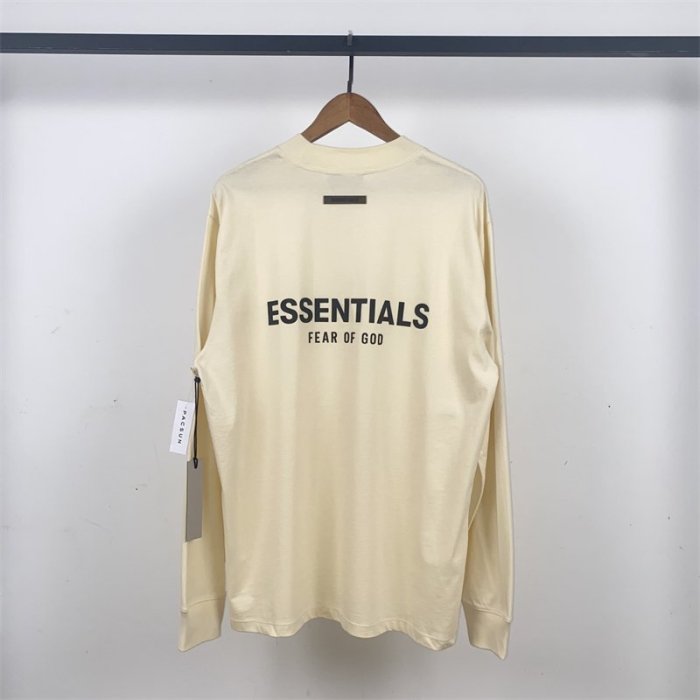 【熱賣精選】現貨免運Fear Of God Essentials FOG 復線背后字母Logo長袖基礎T恤tee