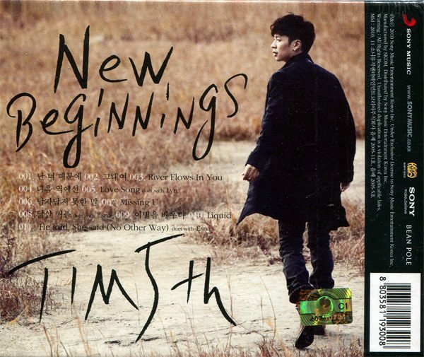 【嘟嘟音樂坊】Tim 5th - New Beginnings  韓國版   (全新未拆封)