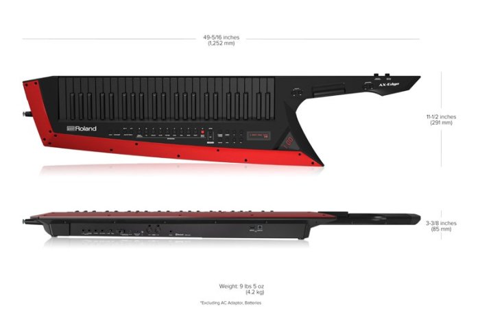 造韻樂器音響-JU-MUSIC- 全新 Roland AX-Edge keytar 肩背式 合成器 電子琴 黑色 鍵盤