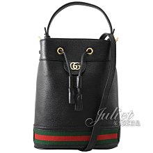 【茱麗葉精品】全新商品 GUCCI 專櫃商品 719884 Ophidia 織帶拼接小牛皮兩用水桶包.黑 預購無現貨