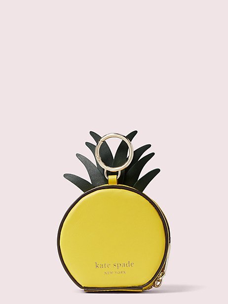 美國名牌 kate spade coin purse 專櫃款皮革鳳梨鑰匙/吊飾/零錢包現貨在美特價$2680含郵