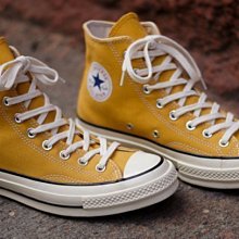 南 現CONVERSE CHUCK TAYLOR 1970 70S 黃色 高筒 黑標 三星標 男 159189C 余文樂