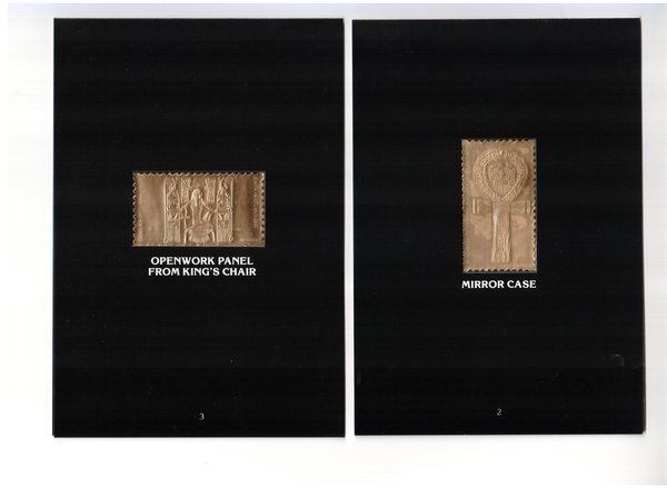 【郵來郵趣】23K金郵票 90年代埃及圖坦卡蒙王朝真金郵票 4枚合售《特價只給第一標》