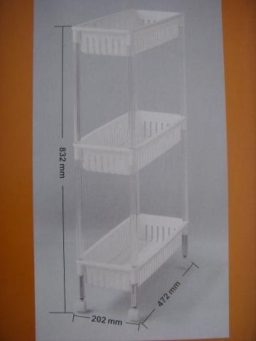 C加爾發C    AP-383 多倫多三層隙縫架 置物架 貼心滑輪設計 省力氣 安裝簡易 無需工具哦