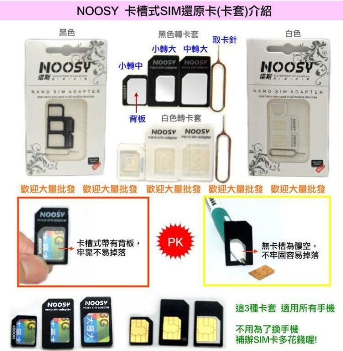 【傻瓜批發】(X410)諾斯還原卡套 卡槽式SIM卡還原卡 micro nano 附取卡針 板橋現貨