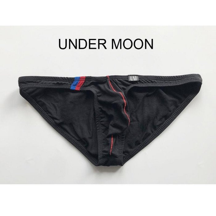 男內褲三角 UNDER MOON 莫代爾 U凸 條紋 超性感低腰 男性感內褲 男生內褲8332（滿599元）