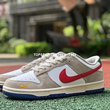 Nike Dunk Low Light lron Ore 灰白紅 小勾 刺繡 麂皮 男女 DV3497-001