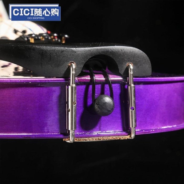 【現貨】免運-【小提琴】廠家批發紫色小提琴 兒童初學者考級練習小提琴可定 制-CICI隨心購1