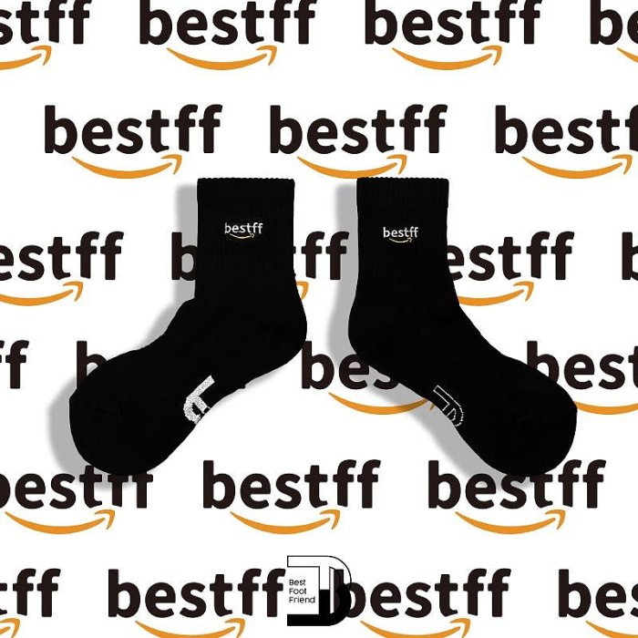 BFF Symptom Short 黑色 Bestff 字體 刺繡 短襪 低筒襪 造型襪【BF210041-BK】