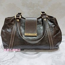 《真愛名牌精品》GUCCI 211937 咖啡色 壓紋皮  肩背包  *85成新*203841