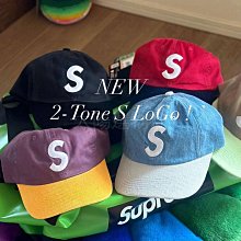 Supreme 2-Tone S Logo 6-Panel 拼接色帽子。太陽選物社