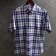 CA 日本品牌 UNIQLO 格紋 純棉 短袖襯衫 L號 一元起標無底價Q377