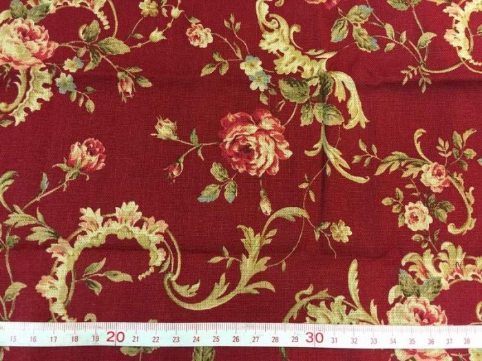 【傑美屋-縫紉之家】日本棉麻布~浪漫玫瑰系列5.最後70cm #C3011051