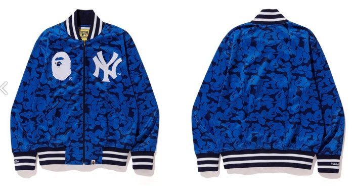 A BATHING APE x MITCHELL & NESS NEW YORK YANKEES ABC CAMO JACKET XXL