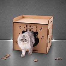 【🐱🐶培菓寵物48H出貨🐰🐹】通風雙層紙箱瓦楞紙貓抓板貓咪房子(貓窩加貓抓板) 特價299元