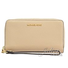 【茱麗葉精品】全新精品 MICHAEL KORS Jet Set Travel 皮革手提式中夾.膚色/金 現貨