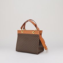 Back to Brown_VB-344 90's CELINE 凱旋門老花與牛皮方桶包